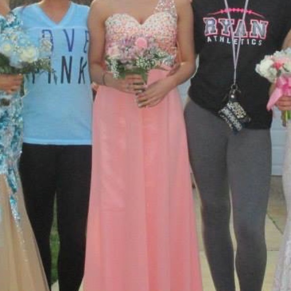 coral prom dress - Picture 2 of 2